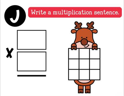 Multiplication Arrays Math Task Cards for 3rd Grade {December} | TPT