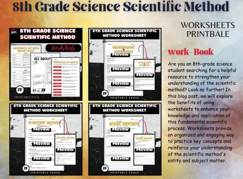 8th Grade Science Scientific Method Worksheet by English For Kids ABC