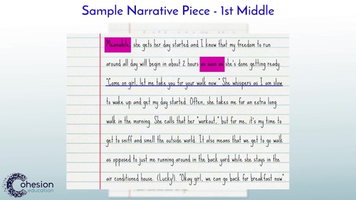 Preview of Narrative Writing - Transitional Words, Phrases, and Clauses