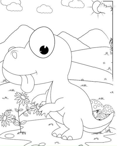 Dinosaur Coloring Book: Giant Dino Coloring Book For Kids Ages 2-4 &  Toddle