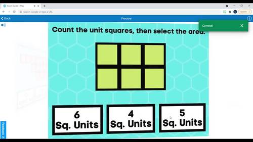Area Math Centers Boom Cards | 3rd Grade Math