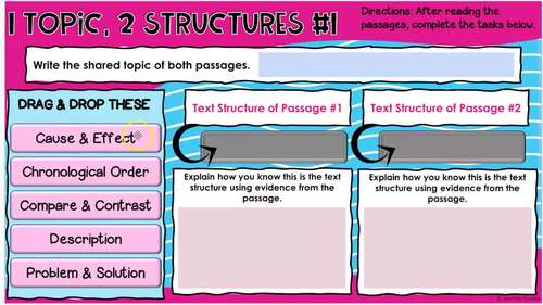Digital Activities - Comparing Text Structures | Google Slides™ | TpT