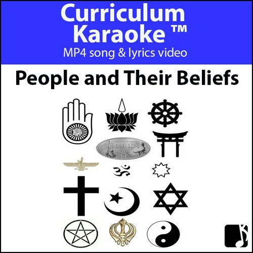 Preview of 'PEOPLE & THEIR BELIEFS' (Grades 3-12) ~ Curriculum Song Video