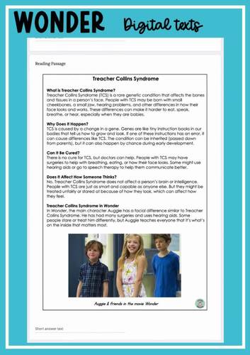 Wonder - Self-Grading Digital Background Knowledge Texts for Year 5 & 6