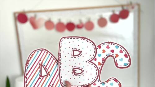Vibrant Valentine's Letters & Numbers for Bulletin Board Titles ...
