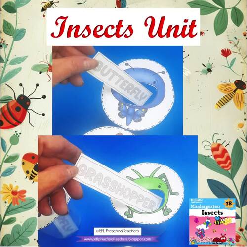 Feed Me! Insects Vocabulary Game — Interactive Activity for Kindergarten ELLs