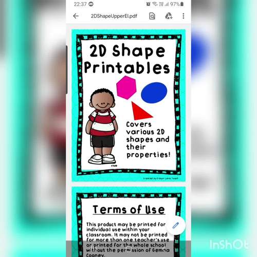 2D Shapes Kindergarten 1st Grade Worksheets Shape Properties