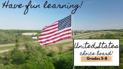 United States Geography & History Choice Boards Activity|Research ...