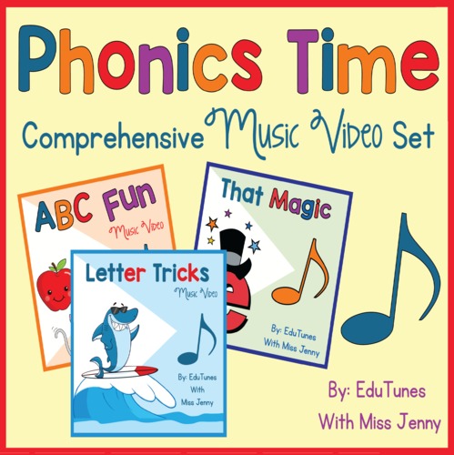 Preview of Phonics Time COMPLETE Set  Distance Learning  Homeschool Compatible
