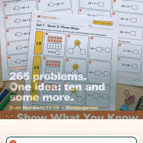 Composing and Decomposing Numbers 11-19 | Teen Numbers Worksheets ...