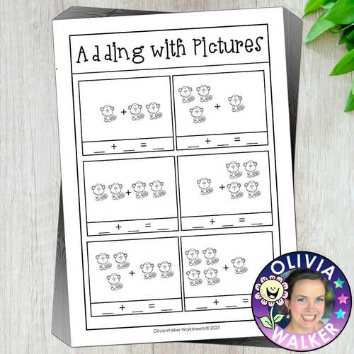Picture Addition Add to Five with Pictures/ Kindergarten ...