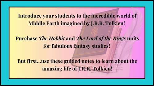 Life of J.R.R. Tolkien: Guided Notes Companion to The Hobbit & Lord of ...