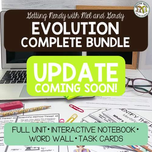 Evolution | Adaptation FULL Unit + Interactive Notebook, Word Wall & Task Cards