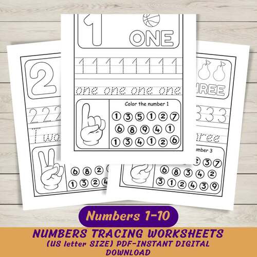 Preschool Number Tracing Worksheets.Printable Number word writing ...