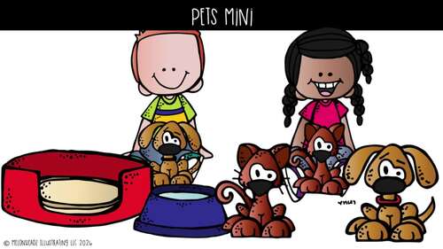 Pets clip art, dog, cat Mini by Melonheadz Clipart | TPT