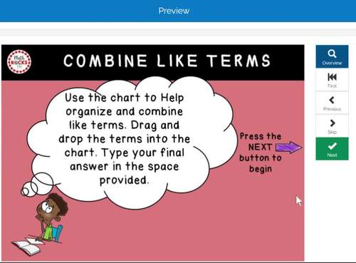 Simplify Expressions Combining Like Terms With Scaffolding Digital Boom ...