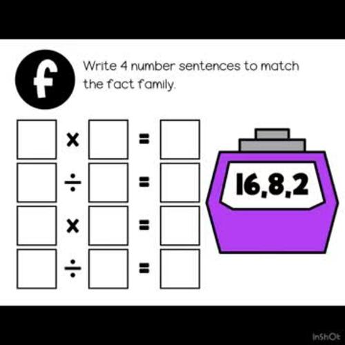Winter Multiplication & Division Fact Families Task Cards | 3rd Grade Math