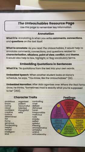 The Unteachables Full ELA Novel Study by The Neurosparkly Teacher