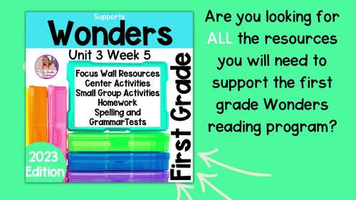 Wonders Reading 1st Grade Unit 3 Week 5 Centers and Small Group ...
