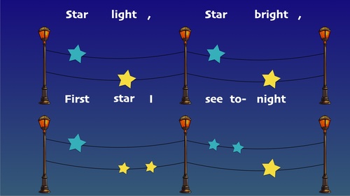 Preview of Star Light Star Bright - Sing-Along video (lyrics and solfege)
