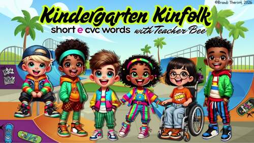Short E CVC Word Family Animated Reading Slides | Kindergarten Phonics