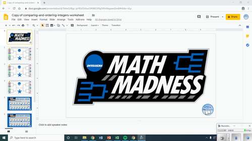 Comparing and Ordering Integers Worksheet | Distance Learning