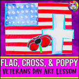 Memorial Day, Veterans Day Art Project | Flag, Cross, and 