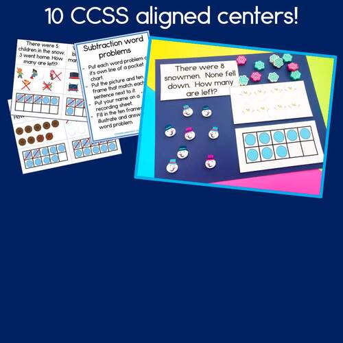 Winter 100 Chart Measure Graph Time Add Subtract Math Centers Bundle ...