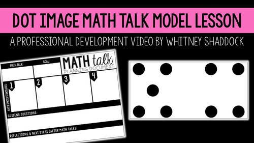Preview of Math Talks Model VIDEO Lesson on Dot Images