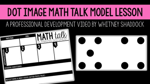 Math Talks Model VIDEO Lesson on Dot Images | TPT
