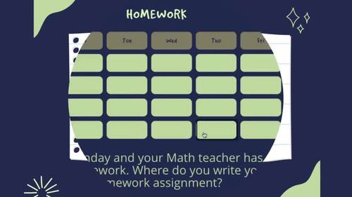 Executive Functioning Practice - Homework Organization Boom Cards