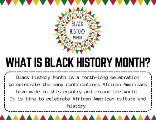 Black History Month Facts for Kids Printable Digital Flash Cards