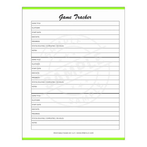Gaming Planner - PC Video Game Backlog & Progress Tracker Bundle