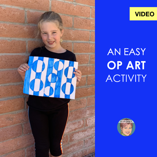 Free Teaching Video An Easy Op Art Activity for Kids! by Art with Jenny K