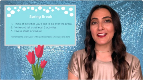 Preview of Seasonal Writing Prompt- Spring Break