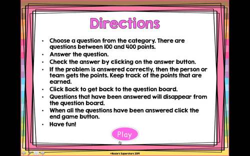 3rd Grade Math Test Prep PowerPoint Game Show by Rosie's ...