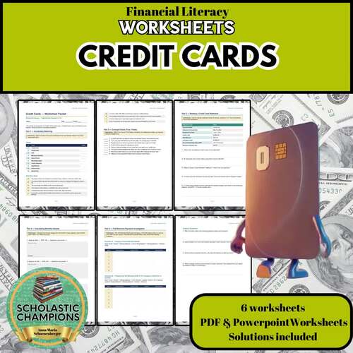 CREDIT CARDS - Personal Finance and Financial Literacy Worksheets