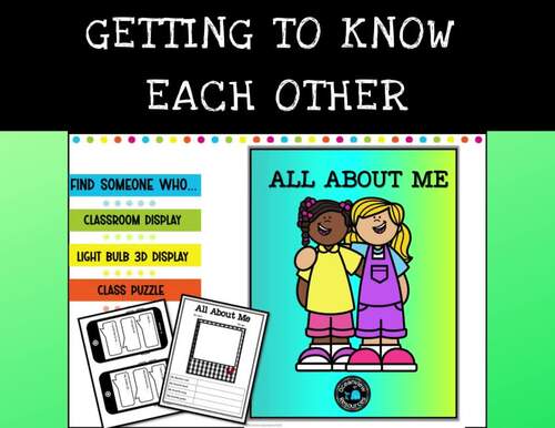 All About Me Worksheets First Day Week of School Getting to Know You ...