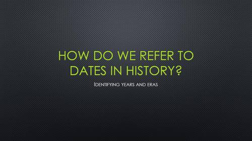Preview of How to Refer to Dates in History