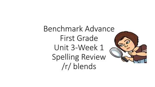 Preview of Benchmark Advance Unit 3 Week 1 Spelling Review Video