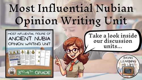 Most Influential Figure of Ancient Nubia Opinion Writing Unit | 3rd–4th ...