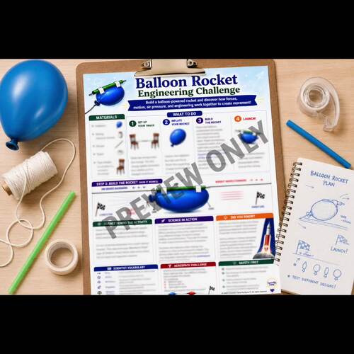 Balloon Rocket Engineering Challenge | STEM Activity for Kids | Forces ...