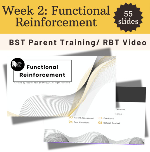 Preview of Week 2: Functional Reinforcement _ RBT/ Parent BST TRAINING VIDEOS