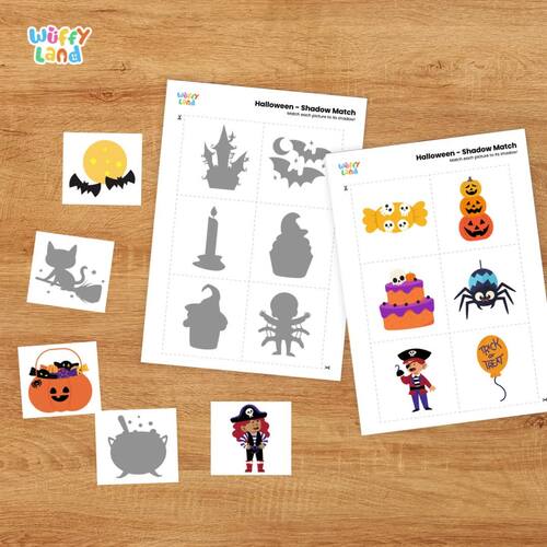 Halloween Shadow Match Activity | Preschool Matching Game | October ...