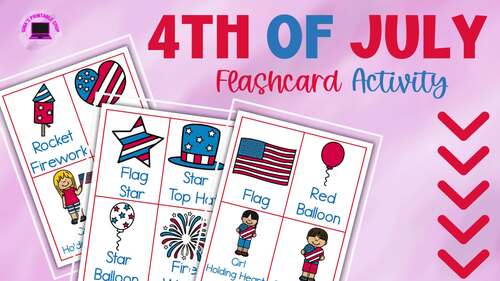 4th of July Flashcard Activity by GinasPrintableShop | TPT