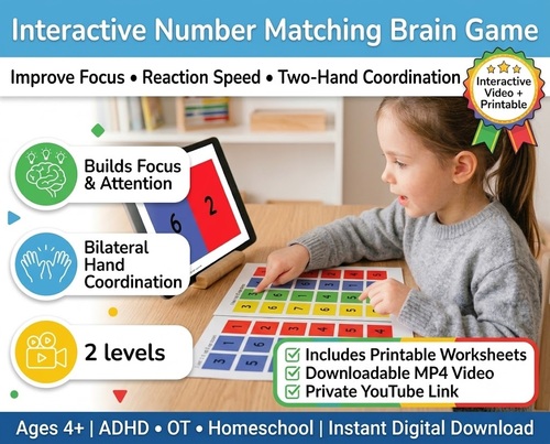 Preview of Right Brain Left Brain Activity | Neuro Games for Kids | Bilateral Coordination