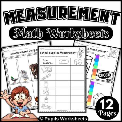 Measurement Kindergarten Worksheets - Fun and Interactive Hands-on ...