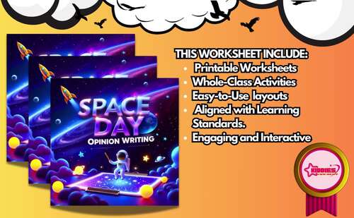 Space Day Prompt Writing Activity Worksheet 3rd,4th,5th,6th,7th Grade ...