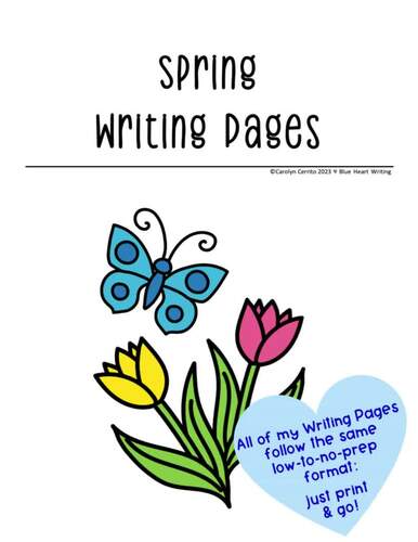Writing Prompts for Spring | 4 Seasons Spring Writing | Spring Writing Prompts