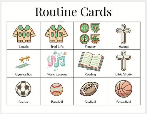 Editable Routine Cards System by Think.Neuro | TPT